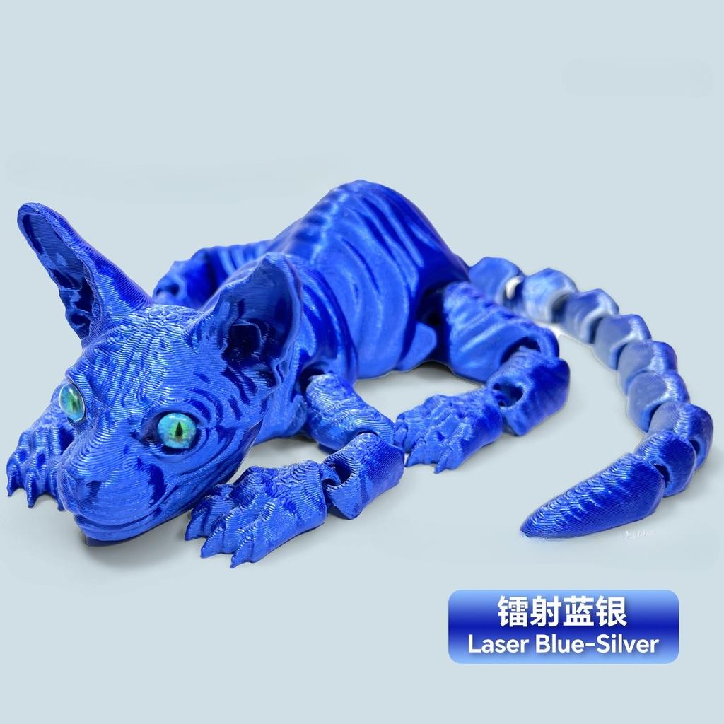 3D-печатный сфинкс Имитация животных Безволосая кошка Фигурка Очаровательная Сочлененная Игрушка-антистресс Домашние Декоративные украшения подарки