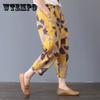 Spring and Summer Mother's Pants Wide-leg Plus Size Bloomers Cotton Silk High-waist Mosquito-proof Loose Trousers Women