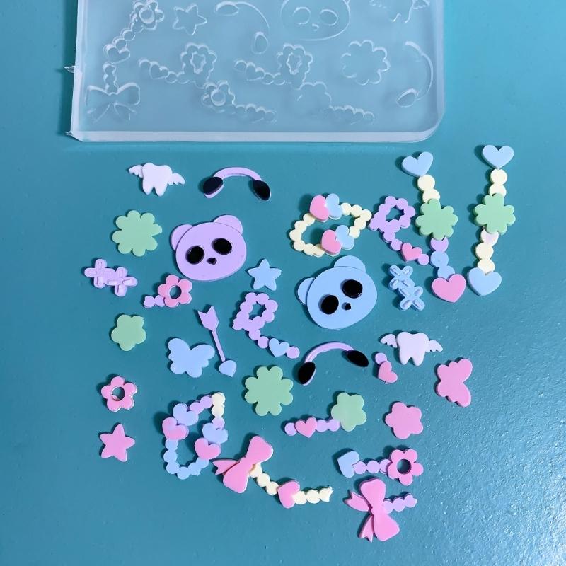Silicone Mold Baking Tools Panda/Green Grass Flower/Drugs/Guitar/Cake Shape Fondant Casting Mould for Baking Lovers