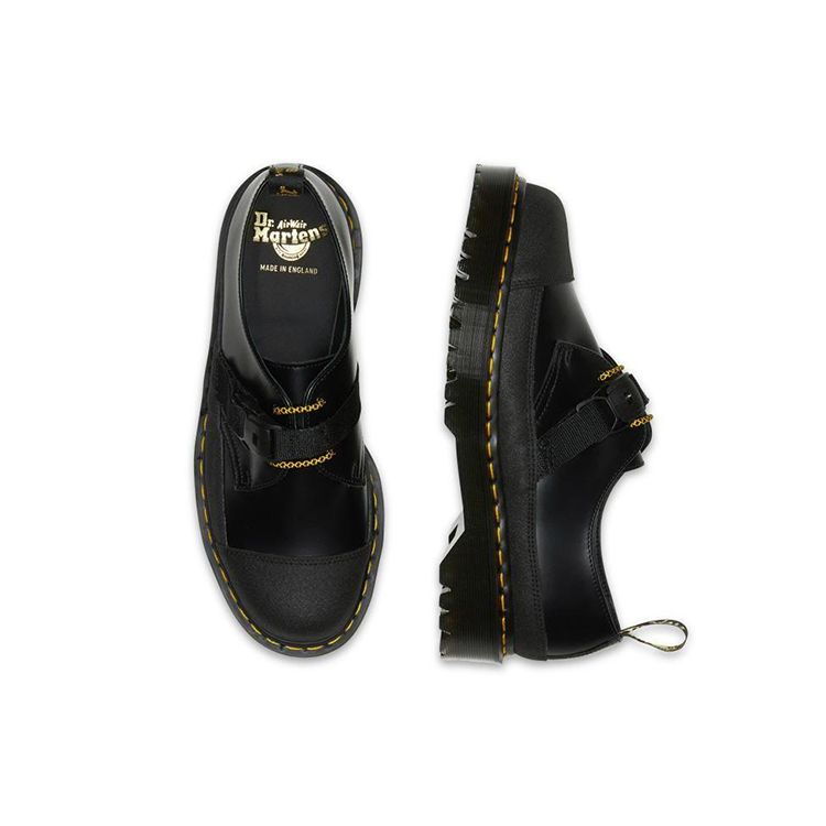 Dr. Martens 1461 Tech Удобные Прочные Повседневные Ботинки Унисекс Угольно-Черные 26884001