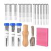 Felting Needle Kits with Wooden Handle for Needle Felting Beginner Felting Starter Kits for Beginner DIY Wool Craft