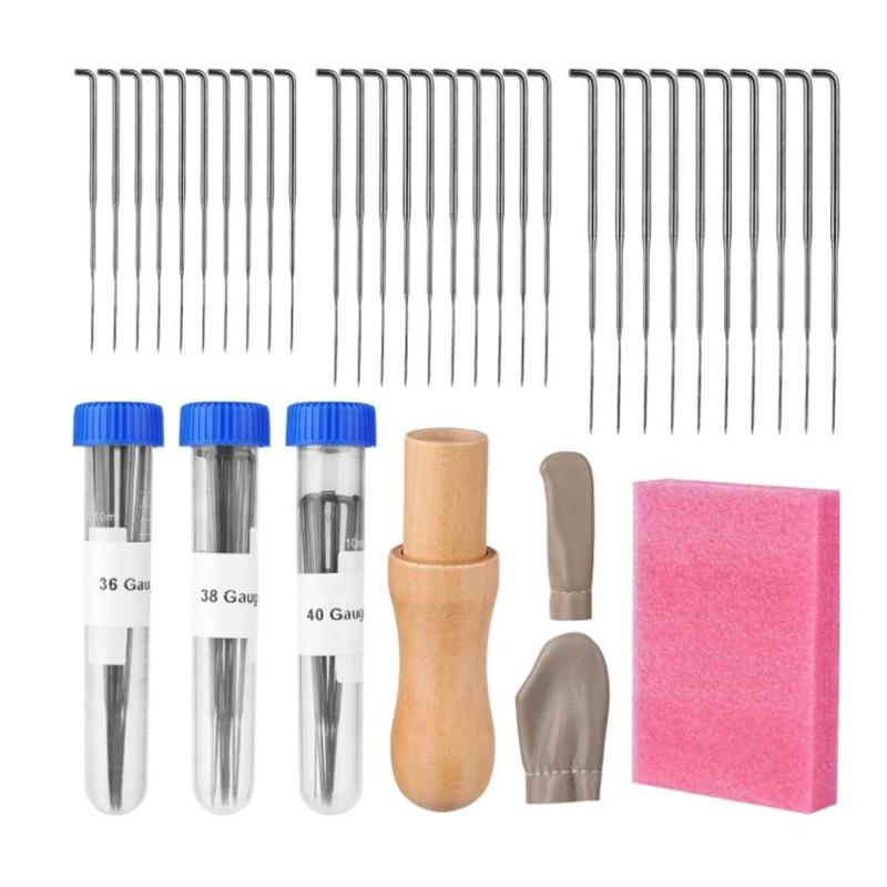 Felting Needle Kits with Wooden Handle for Needle Felting Beginner Felting Starter Kits for Beginner DIY Wool Craft