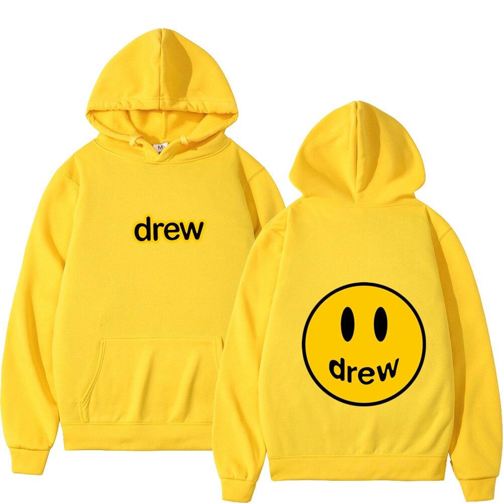 DREW House Fashion Men Hoodie Unisex Sweatshirt Women Hoody Hip Hop Light Blue Mens Hoodies Clothes Streetwear
