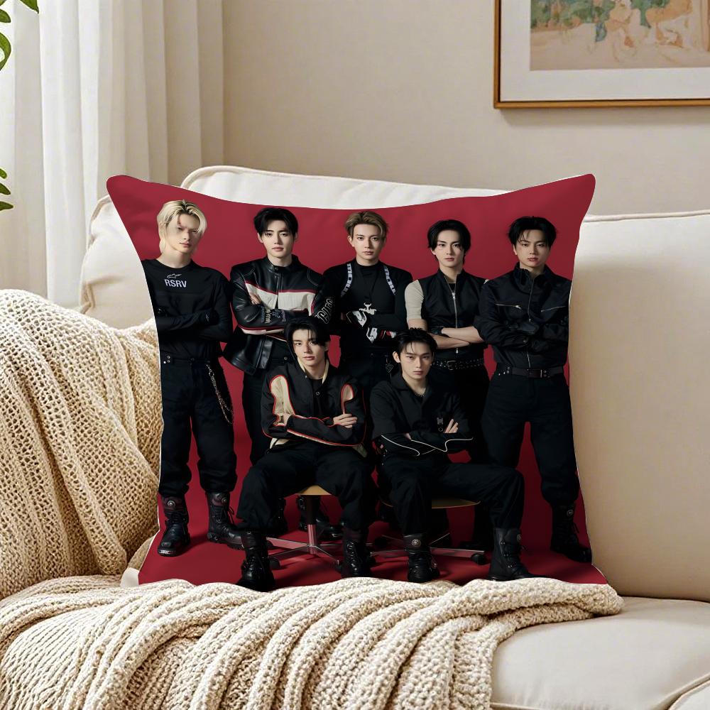 band energetic EEENHYPEN Cushion Cover Pillowcase Antidustmite living Room Sofa Decor Cushion Room