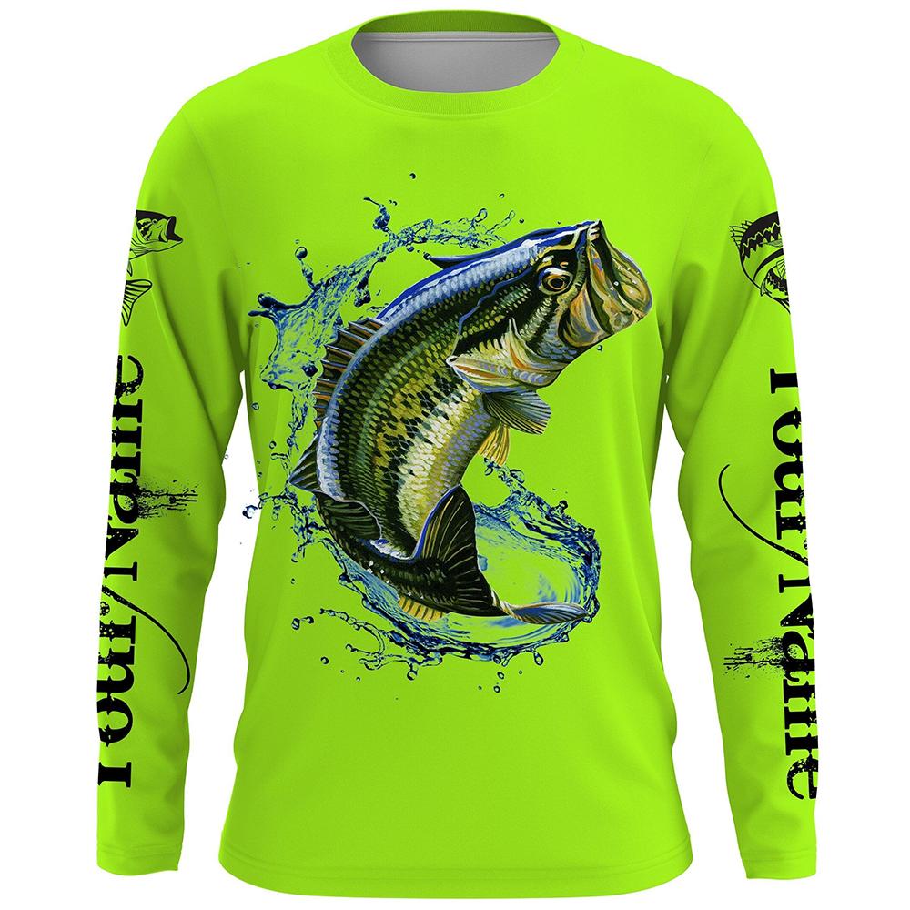 Men's Outdoor Fishing T-shirt Round Neck 3D Printed Long Sleeved Shirts