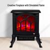 Компактный электрический камин с имитацией пламени для спальни и ванной комнаты