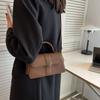Pu Leather Women Commute Crossbody Bag Square Carrying Vintage Underarm Handbag Minimalist Waterproof Fashion Shoulder Bag