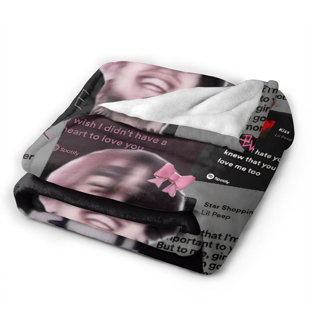 Lil Peep Cool Rapper Blankets Super Soft Velvet Comfortable Present Throw Blanket Plush Thin Quilt