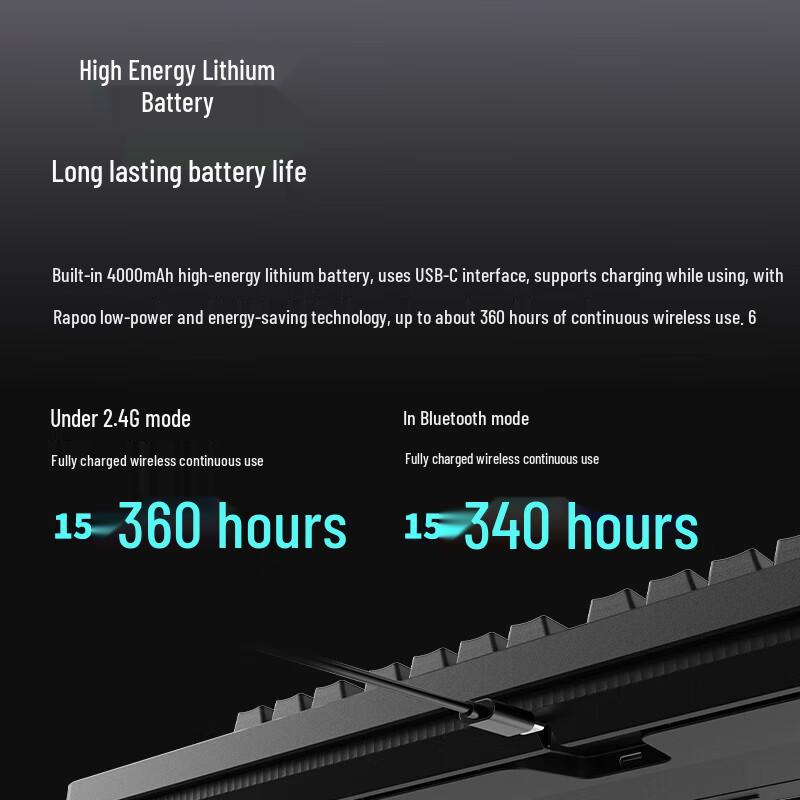 Трехрежимная механическая клавиатура Rapoo V500PRO, 104 клавиши