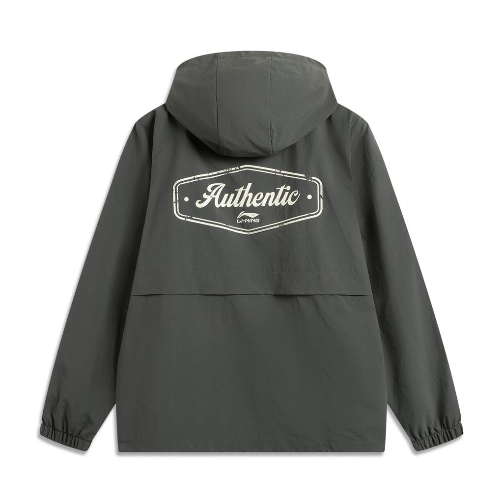 Li Ning Sports Life Collection Trench Coat Unisex Obsidian Gray AFDV445-5