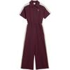 Спортивный повседневный бордовый винтажный комбинезон-поло Женский комбинезон 634539-96