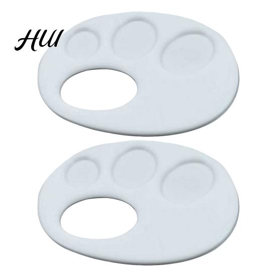 Small Paint Mixing Palette Plastic Tray 3D Printed Finger with Hand Grip Easy to Palettes Clean Portable Painting for Kids Artists Watercolor Acrylic
