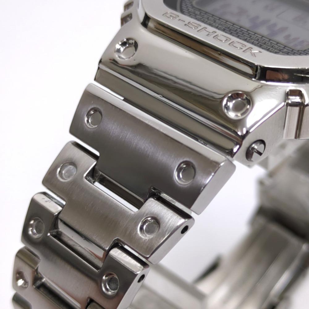Casio Dz814255 Полностью металлические Радиоуправляемые Солнечные Металлический ремешок Серебряные Часы G-SHOCK GMW-B5000D-1JF Мужские