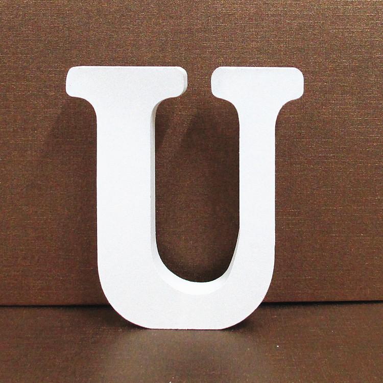 White Wooden Letter & Number Ornaments Home Wedding Decor Photo Shooting Props