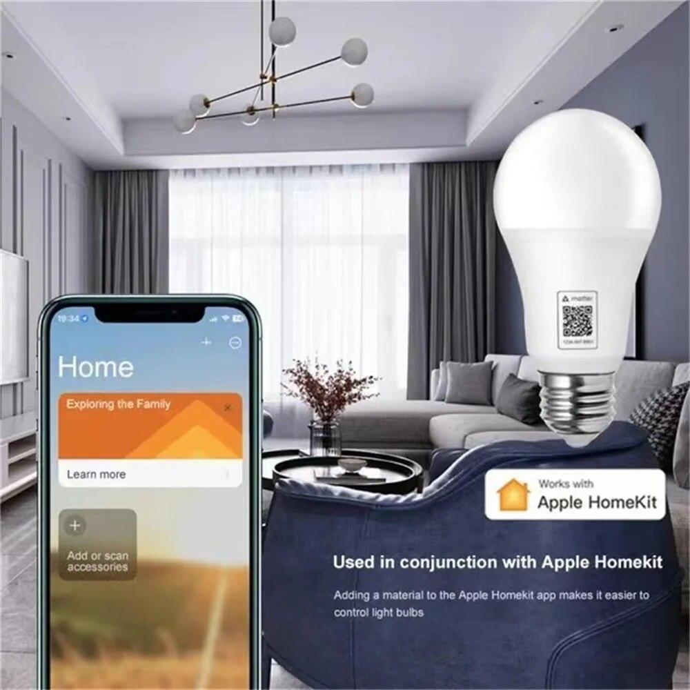 EWeink Matter, прямое подключение, Wi-Fi, RGB+, белая лампочка, умное управление через приложение, поддержка Homekit, Google Home, голосовой помощник Alexa