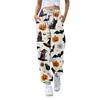 Женские модные Хэллоуин свободные спортивные брюки повседневного стиля однотонные с кулиской на талии
