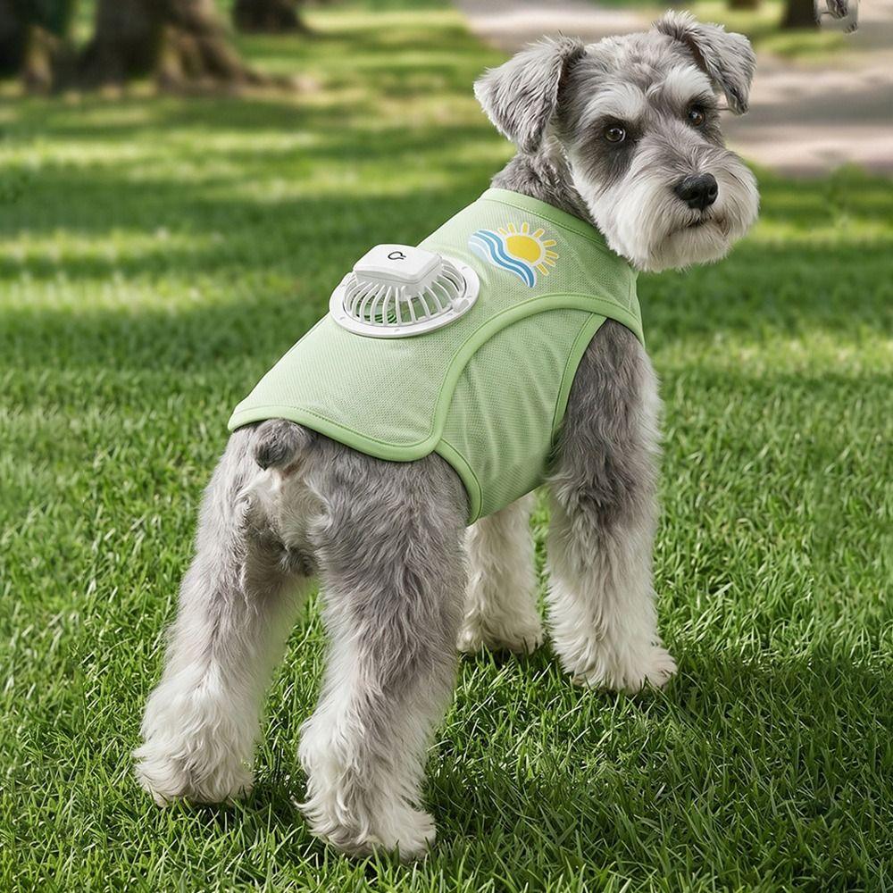 USB Charging Cooling Dog Vest Polyester Dog Fan Vest N Pet Cooling Vest  Photo Props