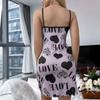 Sexy Spaghetti Strap V-Neck Nightdress Women Nightie Summer Loose Cotton Nightgown Female Cute Print Sleep Dress Light Sleepwear