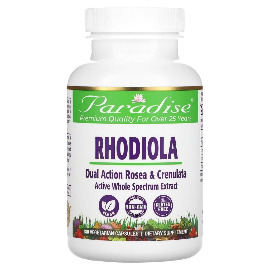 Paradise Herbs Rhodiola, 180 Veggie Capsules