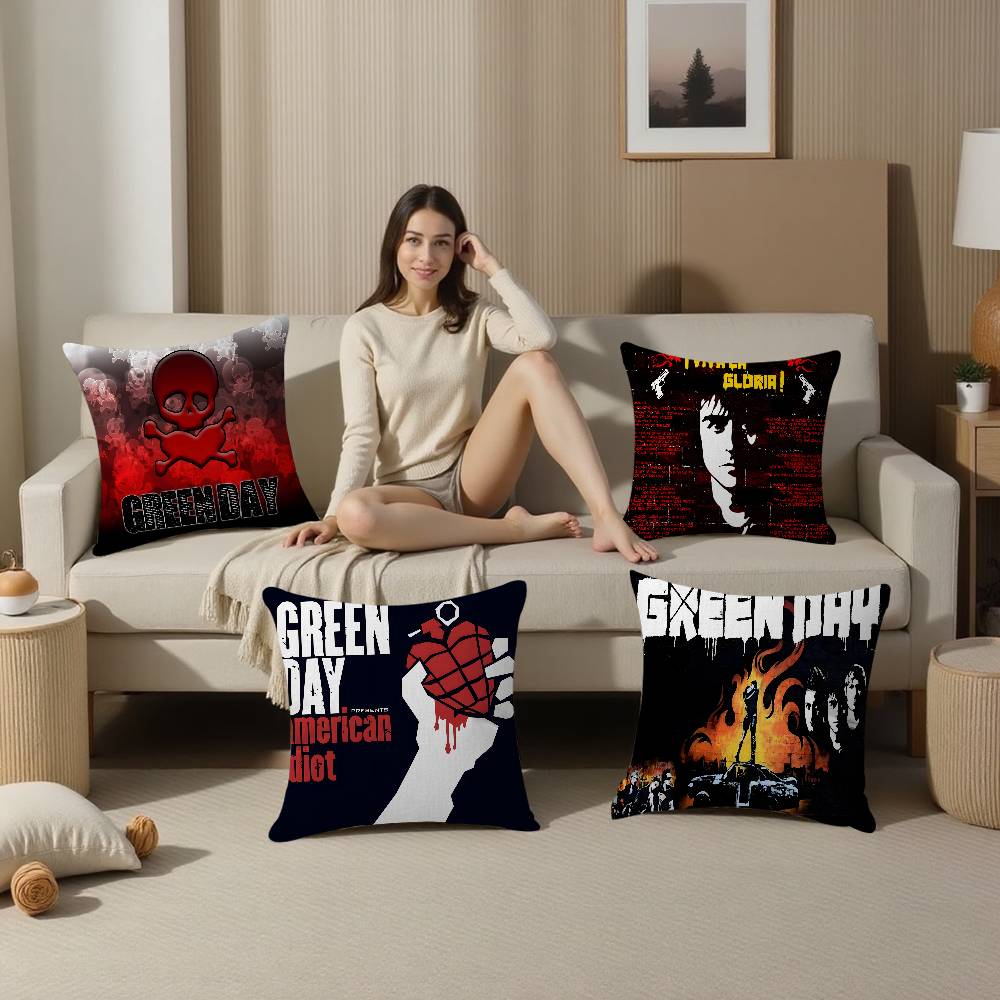 Classic Punk Rock Band GGreen DDay Lucky Dragon pillow cover sofa cushion cover home room decoration children gift