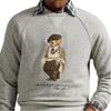 Polo Ralph Lauren Свитшот мужской флисовый в рубчик с вышивкой Polo Bear 710980313-001