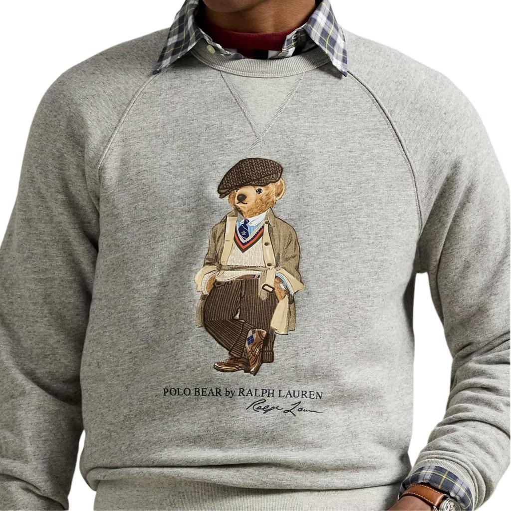 Polo Ralph Lauren Свитшот мужской флисовый в рубчик с вышивкой Polo Bear 710980313-001