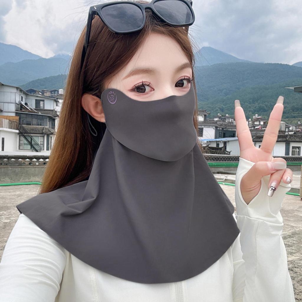 Summer Face Cover Nylon Sunscreen Mask Anti-UV Breathable Cycling Neck Scarf Sun Protection Hiking Outdoor Activities