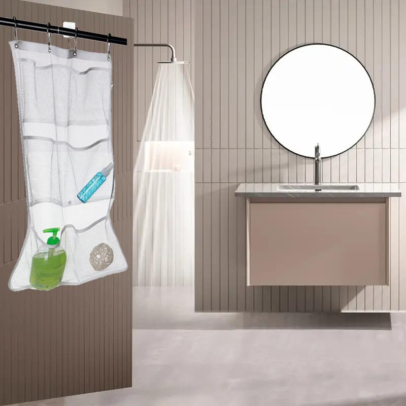 1 шт., подвесная сумка для хранения в ванной, сетчатый органайзер для душа с вращающейся вешалкой