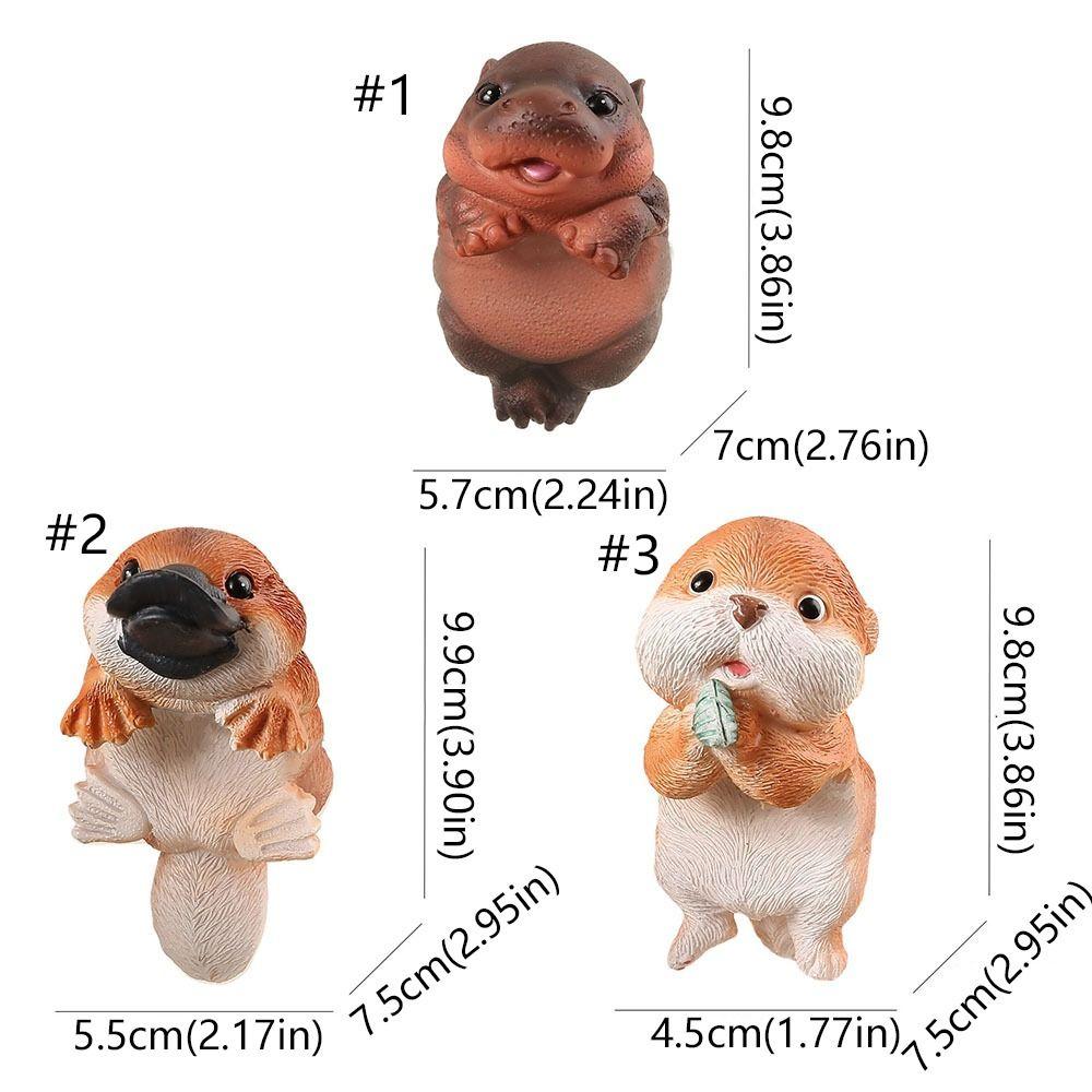 Cute Hippopotamus Hanging Flower Pot Cartoon Otter Bonsai Ornaments Micro-landscape Accessories
