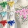 Bead Phoenix Tail Flower Cloth Sticker Embroidery Embroidery Patches  Party