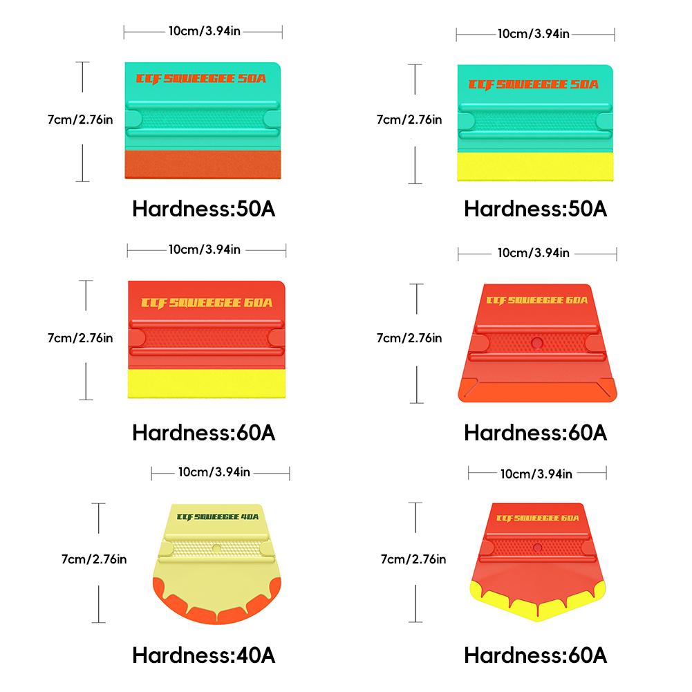 1PC Car Film Squeegee Dual-Blade Magnetic Color Change Film Tucking Edge Sealing Bubble Removal Tool