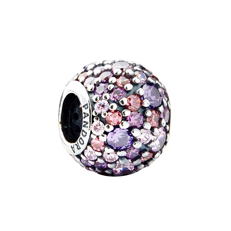 Pandora Colorful Beads 925 Silver Jewelry Accessories Women's Silver 791261ACZMX