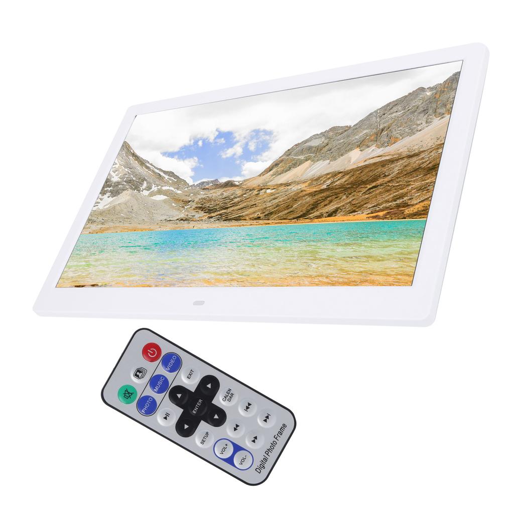 15 Inch HD 1280x800 Digital Photo Frame Electronic Album MP3 MPEG4 Picture Music 100‑240VAU Plug