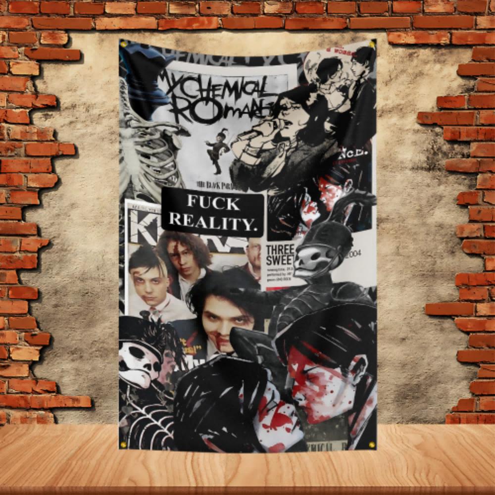 Флаг-Баннер Группы My Chemical Romance, Полиэстер, Печатный Флаг, Гобелен для Сада, Гаража, Флаг для Концерта