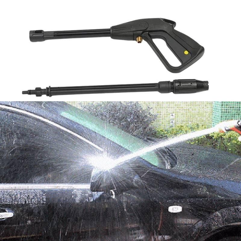 Powerful High-pressure Water Gun M14 Adjustable Spray Nozzle 5m Hose Set For Car Wash And Gardening