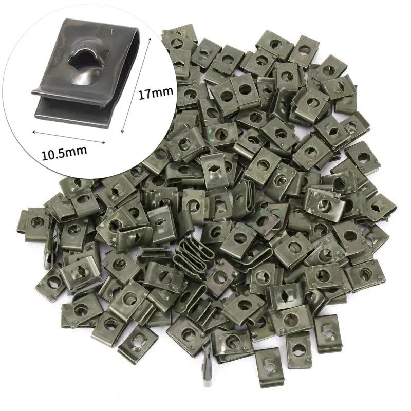 160pcs Car Metal Screw Clips Mixed Set U-Type Fastener Clip with Screw Anti-rust Fender Bumper Protection Buckle Iron Sheet Screw