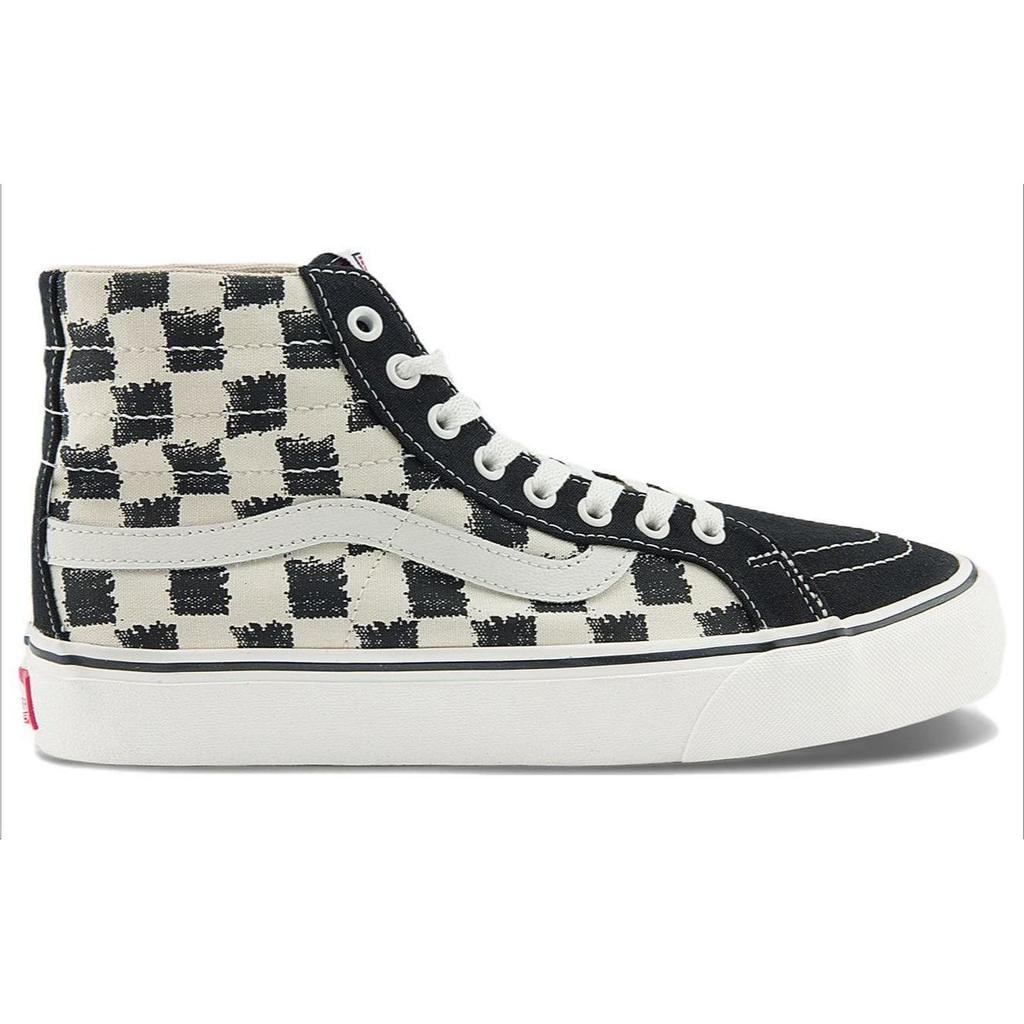 Vans Sk8 Non-Slip High-Top Skate Shoes Unisex Sneakers Black White Plaid VN0A4BX6KIG