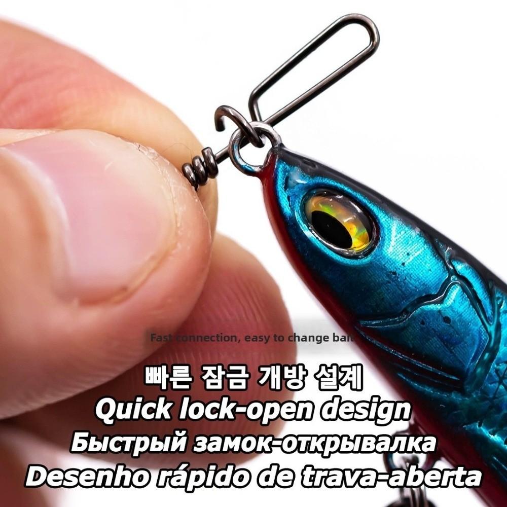 50pcs Pack Quick Change Design Coastlock Snap Quick Change Lure Clip  Bass Fishing