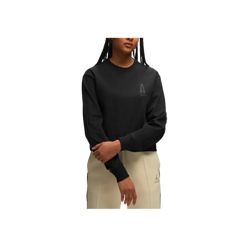 Jordan Футболка XA Ma Maniere L/S (Азия) Черная уличная одежда унисекс DX5650-010