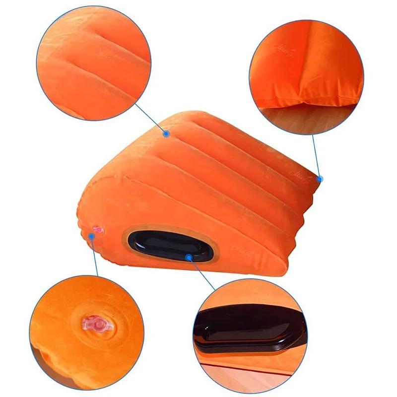 Inflatable Sex Pillow Adult Furnitures Magic Wedge Sexual Cushion Love Position Handle Sofa Erotic Toys For Couples Games