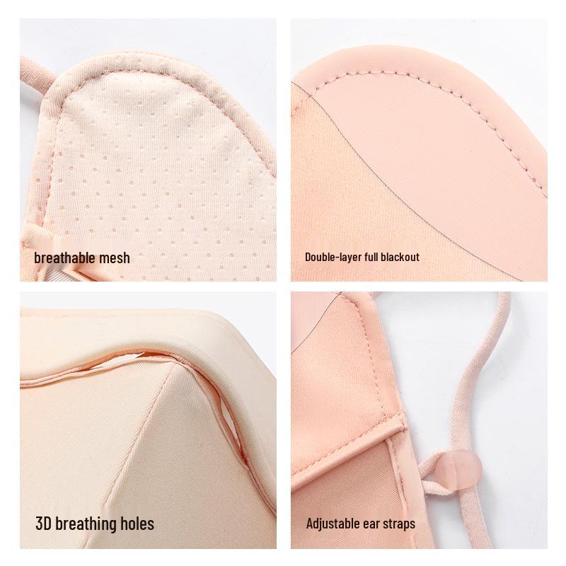 Women's UPF50+ 3D Gradient Blush Sunscreen Mask - Breathable, Soft Bone Support, Anti-Smudge Makeup with Ice Silk Fabric