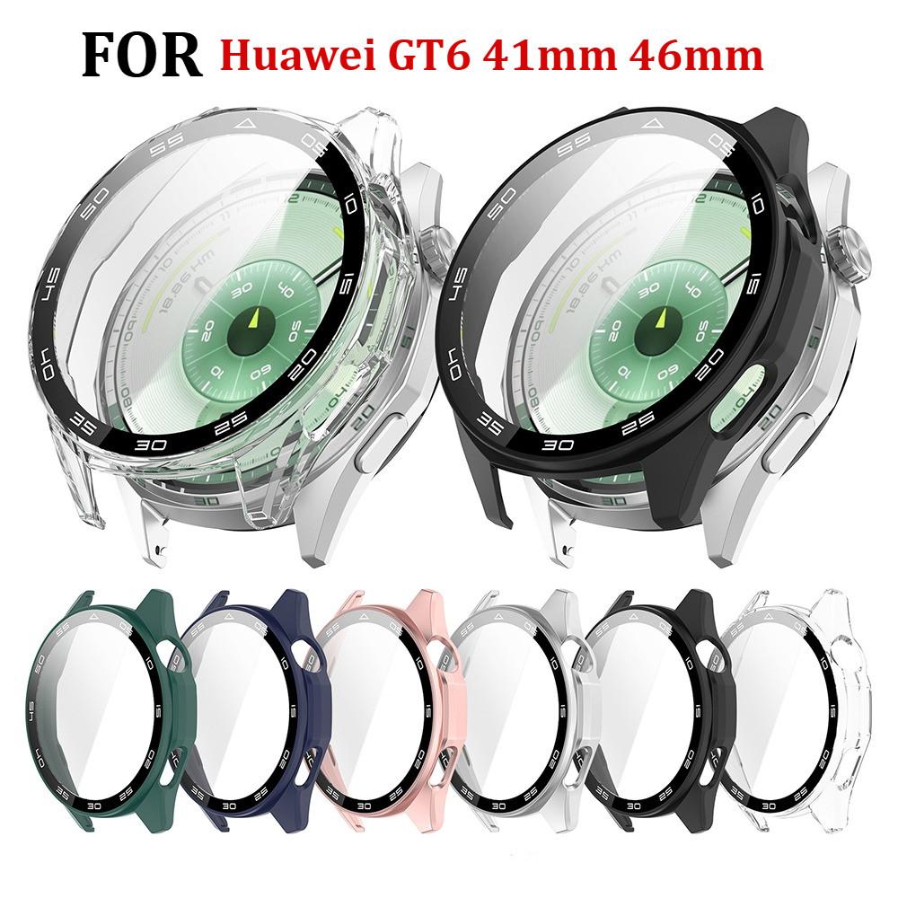 Стекло+Чехол для Huawei Watch GT6 46мм GT6 41ММ Закаленное Стекло Защита Экрана и Жесткий PC Защитный Бампер