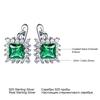 Umcho 925 Sterling Silver Green Emerald Gemstone Earrings Necklace Set for Women
