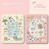 For iPad 2021 Gen9 10.2 Case New Cartoon Cute Puppy Silicone Full Plate Protective Case 2018/17 Gen6/5 9.7 Three Fold Style Clamshell