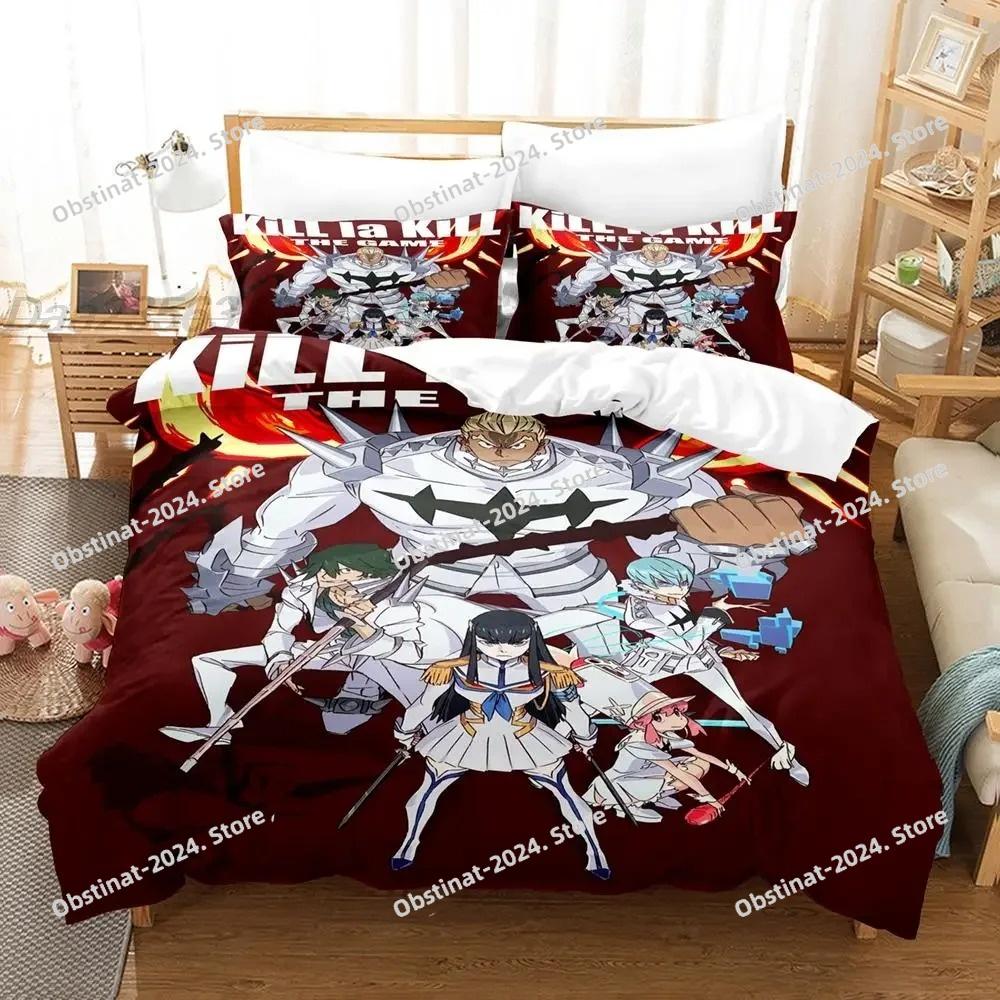 Модный 3D-принт с героями мультфильмов KILL La KILL Комплект постельного белья Single Twin Full Queen King Size Комплект постельного белья Adult Kids Bedroom Наборы пододеяльников
