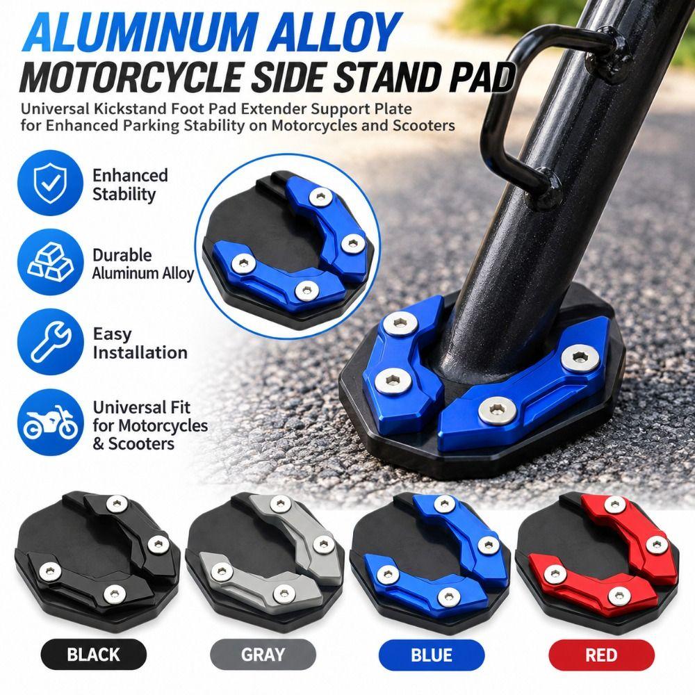 Universal Kickstand Foot Pad Enlarged Footprint Motorcycle Support Plate Motorcycle Parking