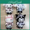 Плюшевый брелок Sanrio Куроми и Моя Мелоди с клетчатым нарядом горничной