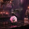 USB Powered Mood Lamp Gothic Crow Lamp, with Purple Light Ball, Resin Halloween Night Light, Dark Aesthetic Decor Style Statue for Bedroom Living
