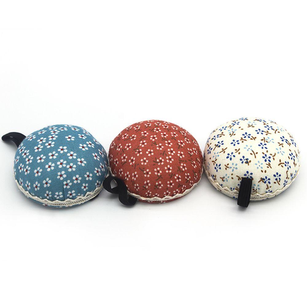 1Pc HOT Ball-Shaped Home Supplies Button Storage Needle Holder Wrist Strap Sewing Pin Cushion Floral