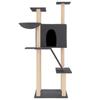 VidaXL Cat Tree with Sisal Scratching Posts Dark Grey 143 Cm 171731